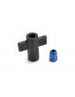 Traxxas Antenna crimp nut, aluminum (blue-anodized)/ antenna nut tools