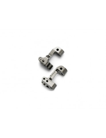 Traxxas Caster blocks, 30-degree, titanium-anodized 6061-T6 aluminum (L&R)