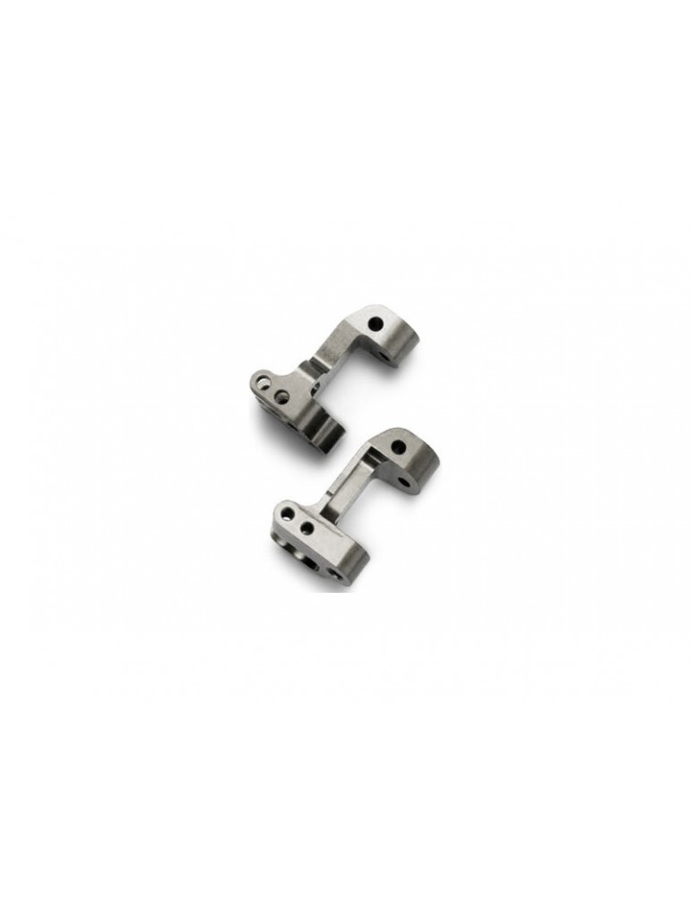Traxxas Caster blocks, 30-degree, titanium-anodized 6061-T6 aluminum (L&R)