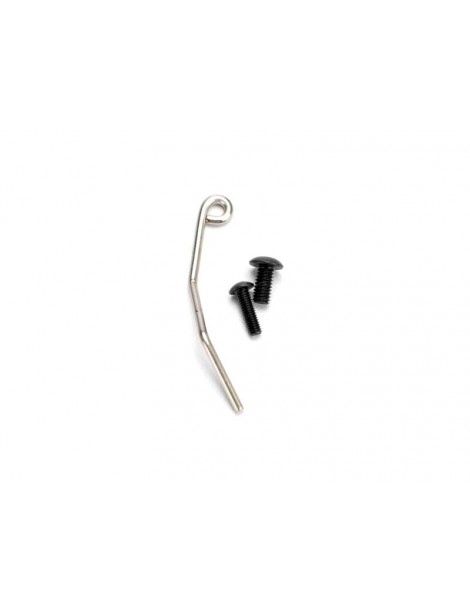 Traxxas Hanger, metal (for tuned pipe)/ 4x8 BCS (1)/ 3x10 BCS (1)