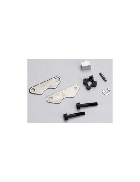 Traxxas Brake pads (2)/ brake disc hub/ 3X15 CS (2)/ 2mm pin (1)/ 4mm e-clip (1)