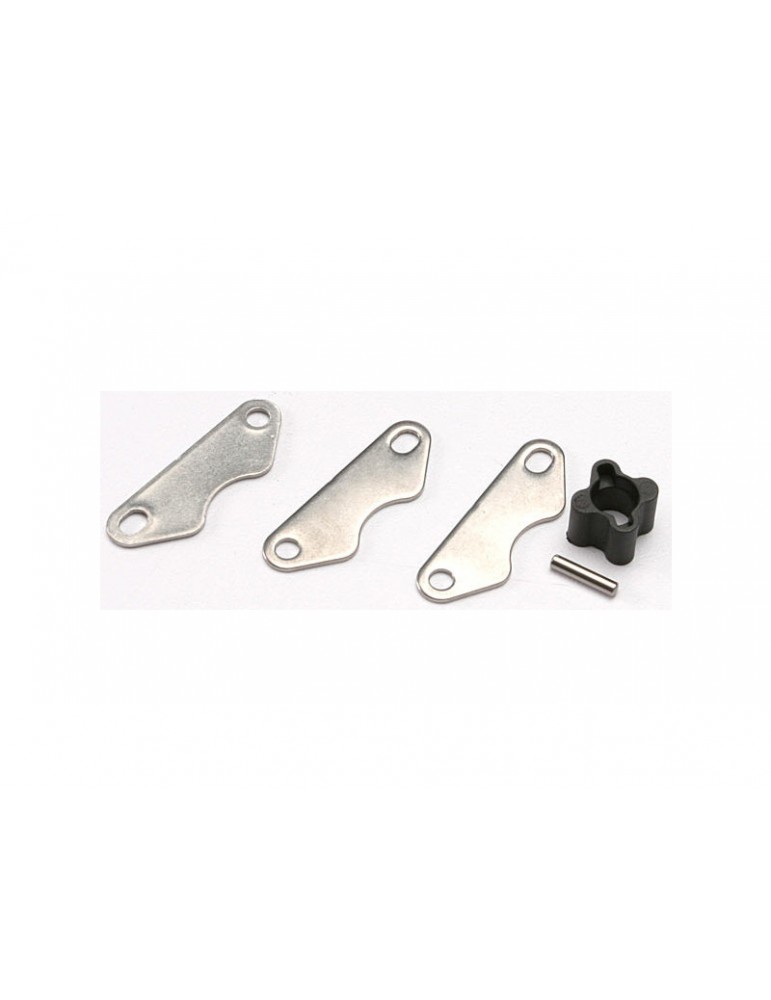 Traxxas Brake disc hub (for Revo rear brake kit)/ 2mm pin (1)/ brake pads (3)