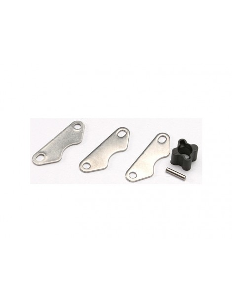Traxxas Brake disc hub (for Revo rear brake kit)/ 2mm pin (1)/ brake pads (3)