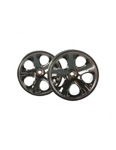 Traxxas Wheels 2.8", All-Star, black chrome (2) (nitro R/ electric F)