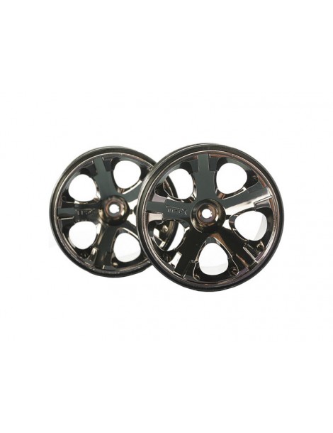 Traxxas Wheels 2.8", All-Star, black chrome (2) (nitro R/ electric F)