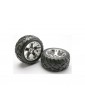 Traxxas Tires & wheels 2.8", All-Star chrome wheels, Anaconda tires (2)