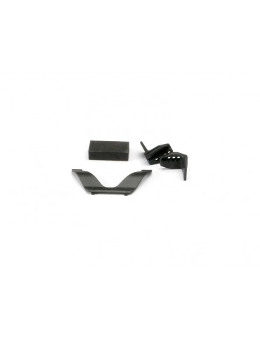 Traxxas Retainer clip, battery (1)/ front clip (1) /rear clip (1)/ foam spacer (1)