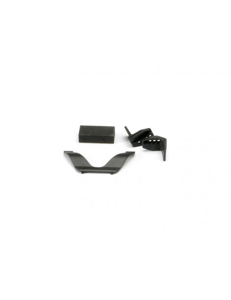 Traxxas Retainer clip, battery (1)/ front clip (1) /rear clip (1)/ foam spacer (1)