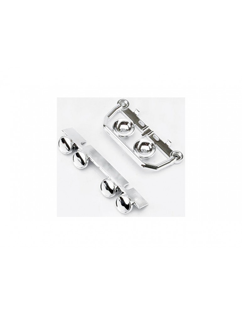 Traxxas Lightbar, front bumper (chrome) (1), roof lightbar (chrome) (1)
