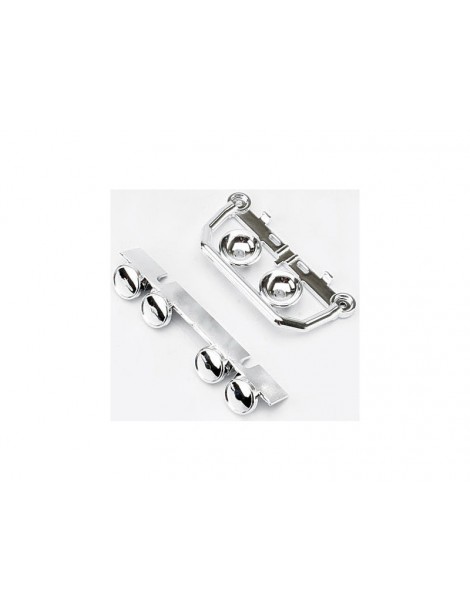 Traxxas Lightbar, front bumper (chrome) (1), roof lightbar (chrome) (1)