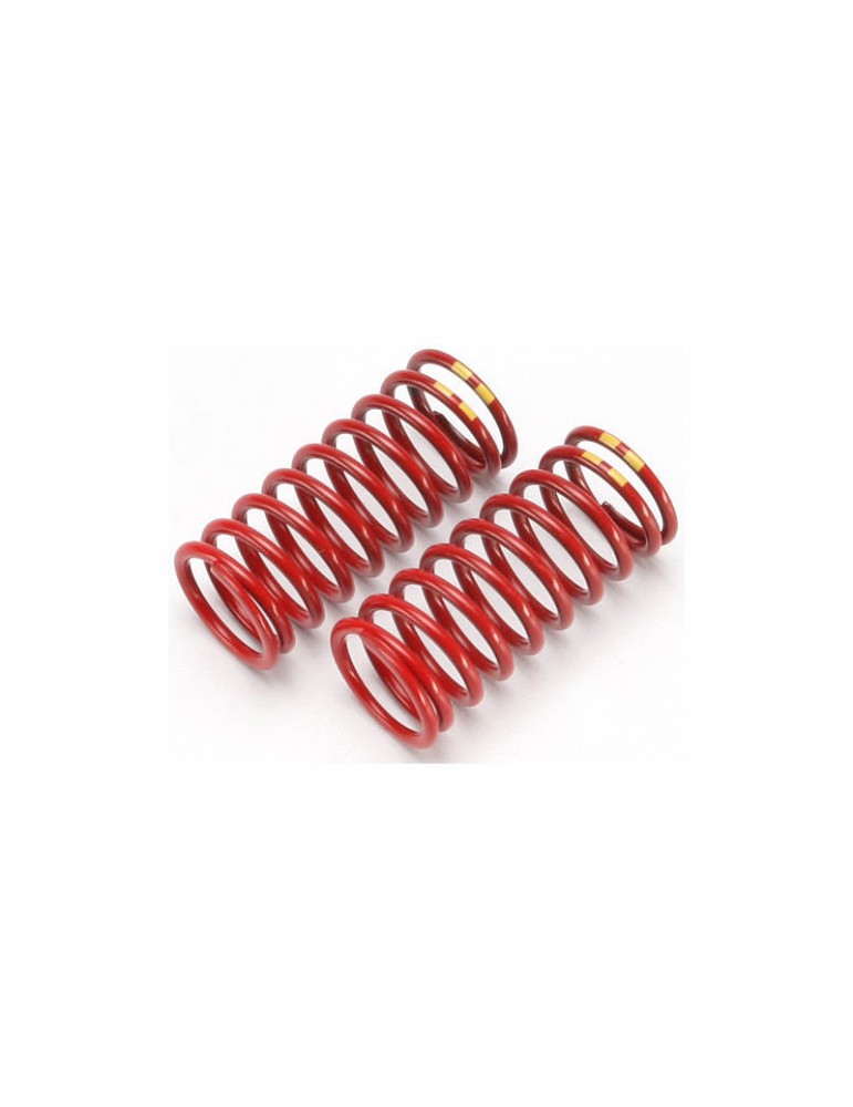 Traxxas Spring, shock (red) (long) (GTR) (4.9 rate double yellow stripe) (1 pair)