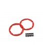 Traxxas Sidewall protector, beadlock style (red) (2) (for use with Geode wheels)