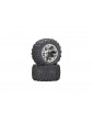 Traxxas Tires & wheels 3.8", Geode chrome S17 wheels, Maxx tires (2) (2WD front only)