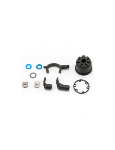 Traxxas Carrier, differential (heavy duty)/ differential fork/ linkage arms/ hardware
