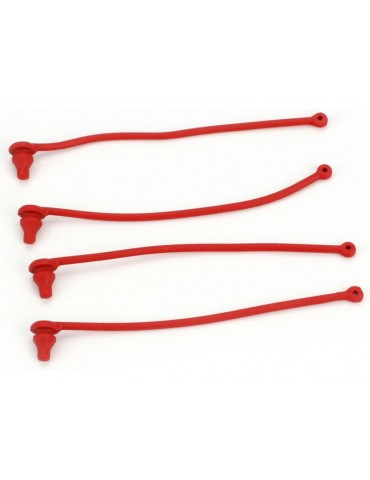 Traxxas Body clip retainer, red (4)
