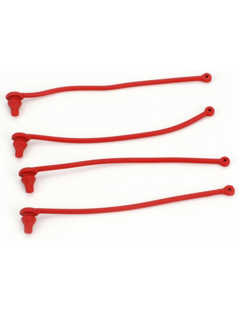 Traxxas Body clip retainer, red (4)