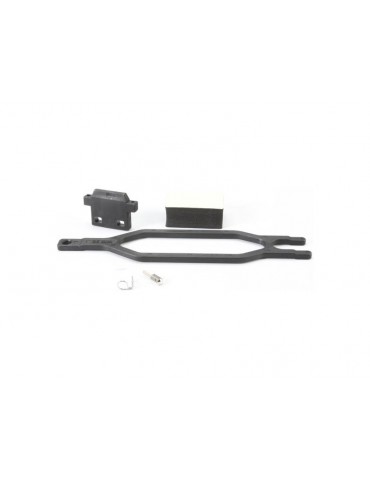 Traxxas Hold down, battery/ hold down retainer/ battery post/ foam spacer/ angled body clip