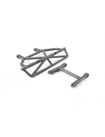 Traxxas Bumper, rear/ bumper mount, rear (black)