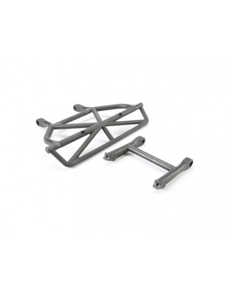 Traxxas Bumper, rear/ bumper mount, rear (black)