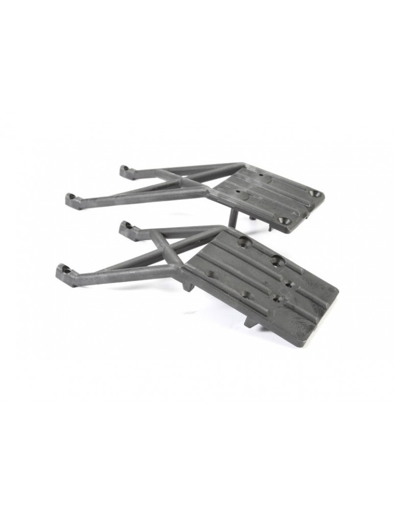 Traxxas Skidplates, front & rear (black)
