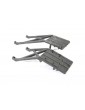 Traxxas Skidplates, front & rear (black)