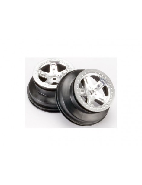 Traxxas Wheels 2.2/3.0", SCT satin chrome (2) (4WD f/r, 2WD rear)