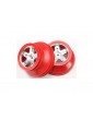 Traxxas Wheels 2.2/3.0", SCT satin chrome-red (2) (4WD f/r, 2WD rear)