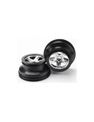 Traxxas Wheels 2.2/3.0", SCT satin chrome (2) (2WD front)