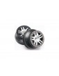 Traxxas Wheels 2.2/3.0", SCT Split-Spoke, satin chrome-black (2) (2WD front)