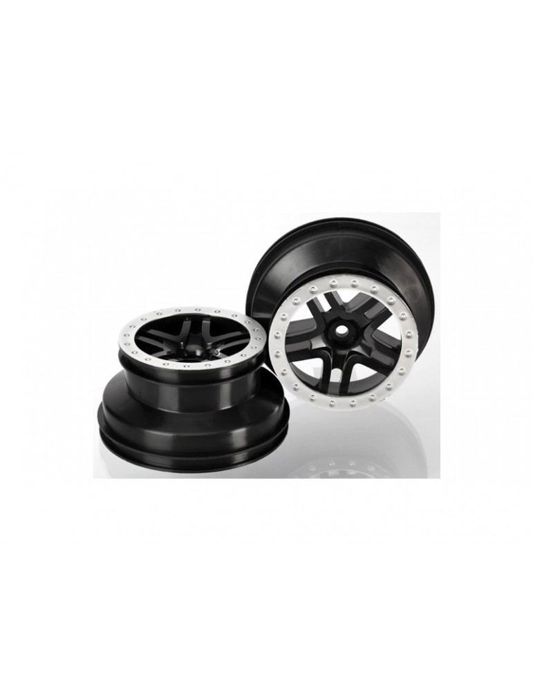 Traxxas Wheels 2.2/3.0", SCT Split-Spoke, black-satin chrome (2) (4WD f/r, 2WD r)