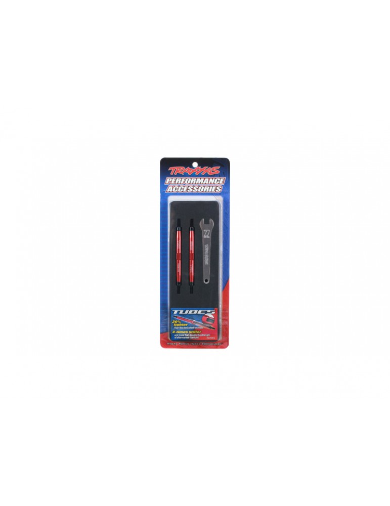 Traxxas Toe links, Slayer Pro 4X4 (Tubes 7075-T6 aluminum, red) (88mm) (2)