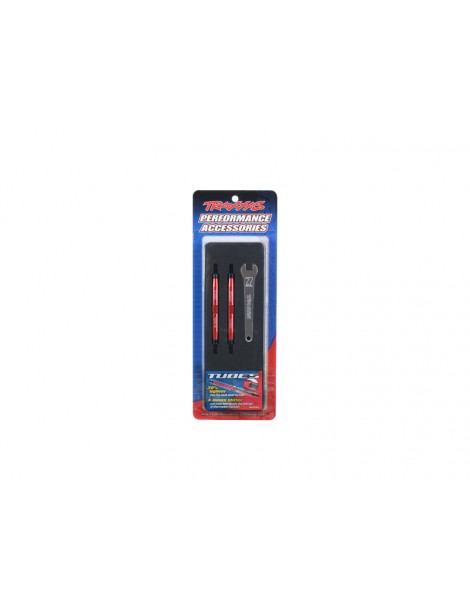 Traxxas Toe links, Slayer Pro 4X4 (Tubes 7075-T6 aluminum, red) (88mm) (2)