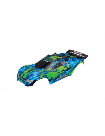 Traxxas Body, Rustler 4X4 VXL, green/ window, grill, lights decal sheet