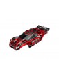 Traxxas Body, Rustler 4X4, red/ window, grill, lights decal sheet