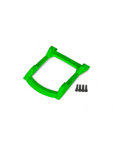 Traxxas Skid plate, roof (body) green/ 3x12 CS (4)