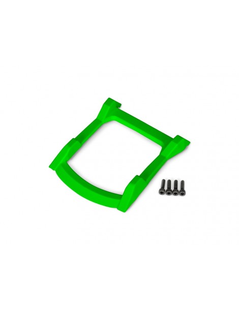 Traxxas Skid plate, roof (body) green/ 3x12 CS (4)