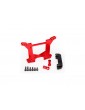 Traxxas Shock tower, rear, 7075-T6 aluminum (red-anodized)/ body mount bracket