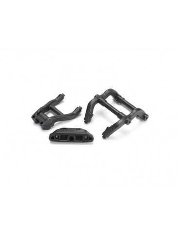 Traxxas Wheelie bar mounts/ rear skidplate (black)