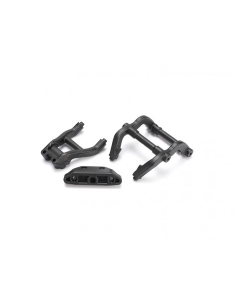 Traxxas Wheelie bar mounts/ rear skidplate (black)