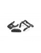 Traxxas Wheelie bar mounts/ rear skidplate (black)