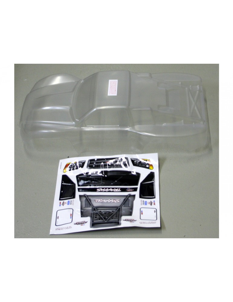 Traxxas Body, Slash (clear, requires painting)/ window masks/ decal sheet