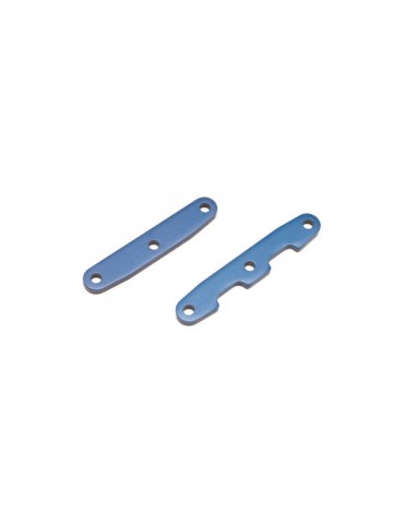 Traxxas Bulkhead tie bars, front & rear, aluminum (blue-anodized)