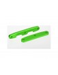 Traxxas Bulkhead tie bars, front & rear, aluminum (green-anodized)