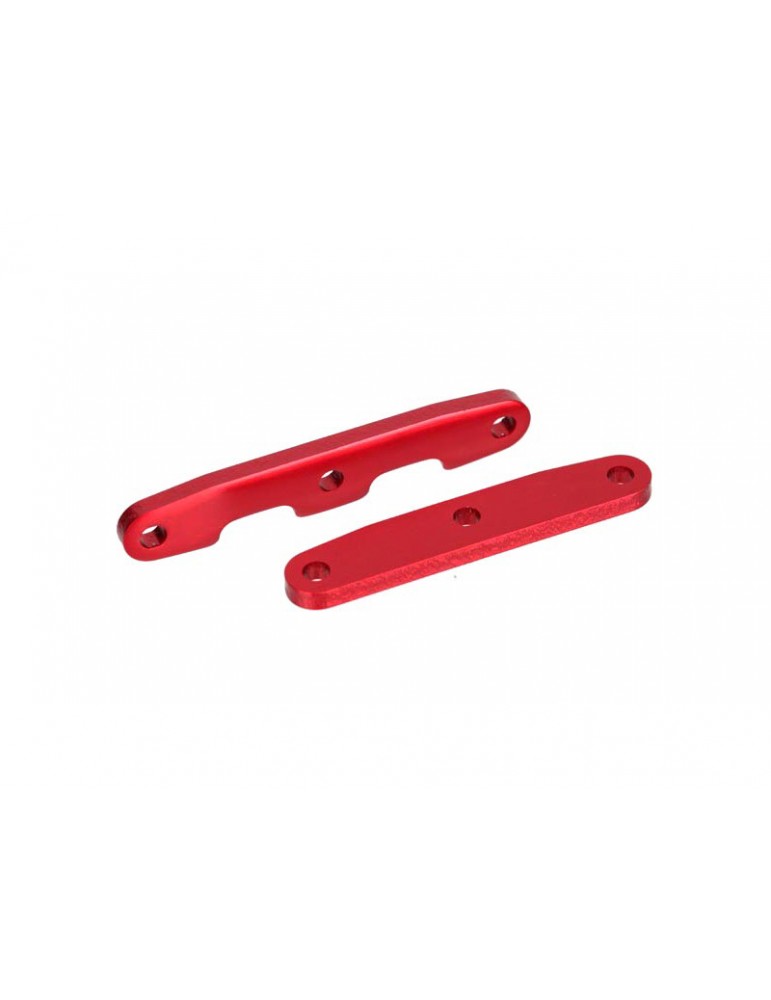 Traxxas Bulkhead tie bars, front & rear, aluminum (red-anodized)