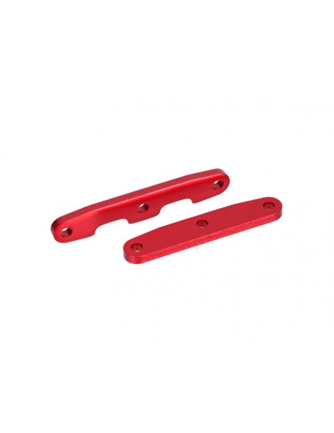 Traxxas Bulkhead tie bars, front & rear, aluminum (red-anodized)