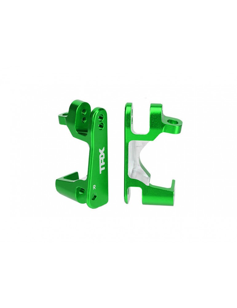 Traxxas Caster blocks (c-hubs), 6061-T6 aluminum (green-anodized), left & right