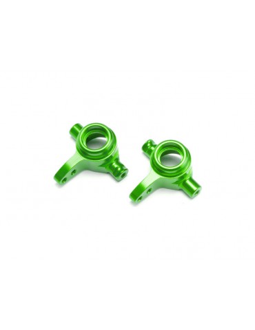 Traxxas Steering blocks, 6061-T6 aluminum (green-anodized), left & right