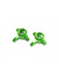 Traxxas Steering blocks, 6061-T6 aluminum (green-anodized), left & right