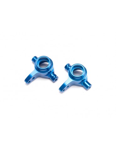 Traxxas Steering blocks, 6061-T6 aluminum, pair (blue-anodized)