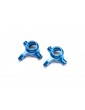 Traxxas Steering blocks, 6061-T6 aluminum, pair (blue-anodized)